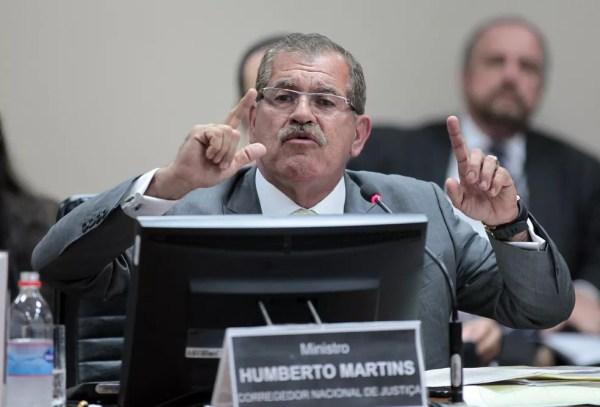 O corregedor do Conselho Nacional de Justiça, ministro Humberto Martins, durante sessão do Conselho em setembro deste ano — Foto: Gil Ferreira/ Agência CNJ