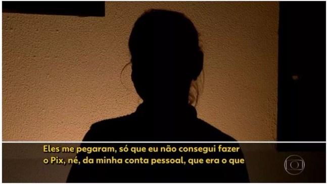 Mulher contou como foi assalto em salão de beleza no ABC — Foto: Reprodução/TV Globo 