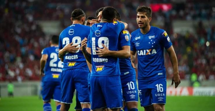 Conjunto do Cruzeiro foi o destaque na vitória sobre o Flamengo (Foto: Bruno Haddad/Cruzeiro)