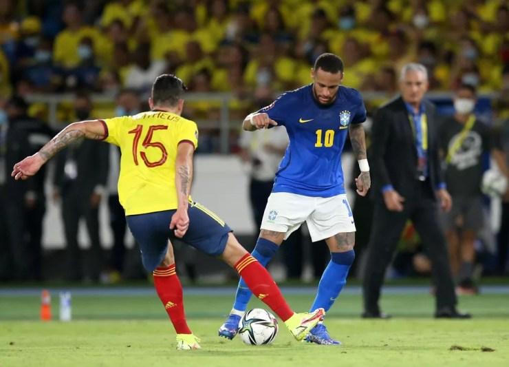 Neymar Colômbia x Brasil — Foto: Reuters