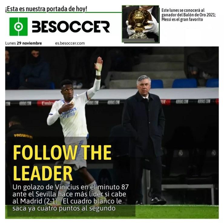 "Segue o líder" destacou o BeSoccer — Foto: Reprodução