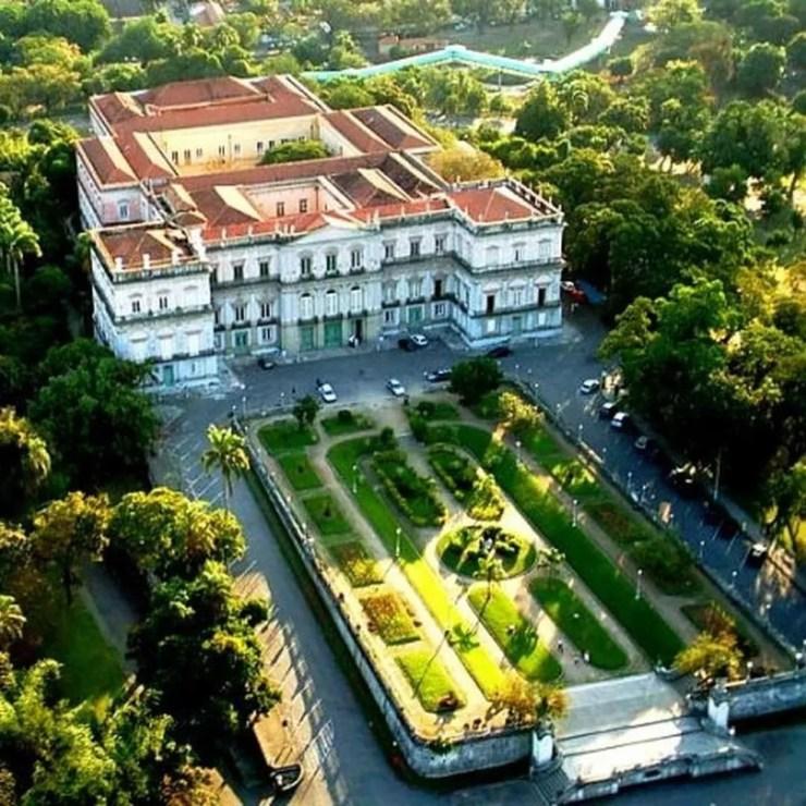 Foto do palácio localizado na Quinta da Boa Vista antes do incêndio que destruiu o Museu Nacional (Foto: Divulgação/Museu Nacional)