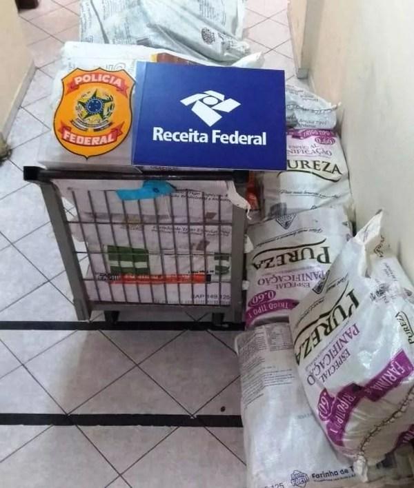 Equipes federais localizaram 455 kg de cocaína no Porto de Santos, SP — Foto: G1 Santos