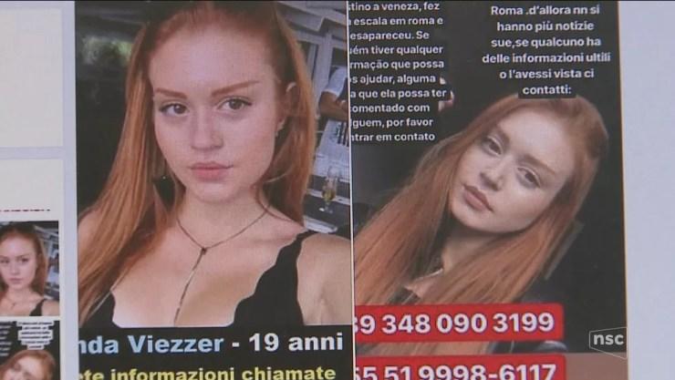 Amanda chegou a ficar em lista internacional de pessoas desaparecidas — Foto: Reprodução/NSC TV