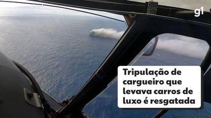 Força aérea portuguesa resgata 22 tripulantes de navio em chamas