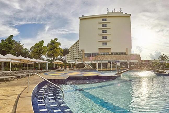 Piscina do hotel em Atibaia — Foto: Divulgação