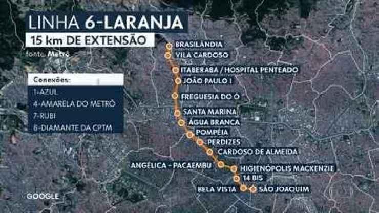 As obras da Linha 6-Laranja do Metrô serão retomadas a partir desta terça-feira (06)