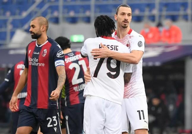 Ibra e Kessié foram os grandes responsáveis pela vitória do Milan, no último domingo — Foto: Reuters