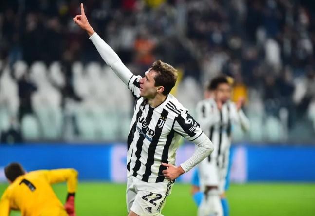 Chiesa comemora gol da Juventus — Foto:  REUTERS/Massimo Pinca