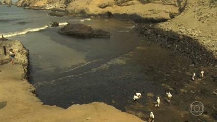 Vazamento de quase um milhão de litros de petróleo bruto causa desastre ecológico na costa do Peru