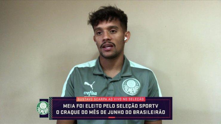 Gustavo Scarpa, do Palmeiras, participa do Seleção