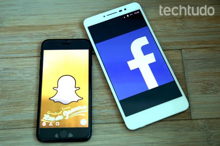 Snapchat versus Facebook (Foto: Carolina Ochsendorf/TechTudo)