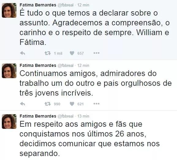 Fatima Bernardes (Foto: Twitter / Reprodução)