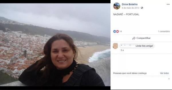 Dircelene Botelho morreu asfixiada e filha e o namorado são suspeitos do crime — Foto: Reprodução/Facebook