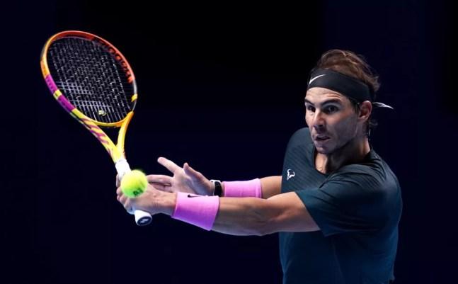 Rafael Nadal fez semifinal no ATP Finals em 2020 — Foto: John Walton/PA Images/Getty Images
