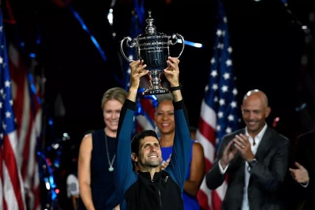 Novak Djokovic busca mais um título no US Open — Foto: Sarah Stier/Getty Images