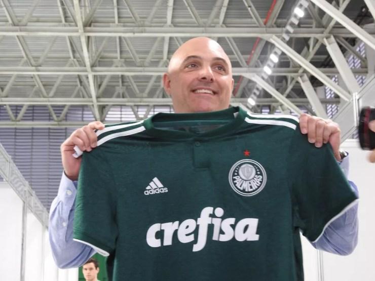 Mauricio Galiotte foi reeleito presidente do Palmeiras recentemente — Foto: Tossiro Neto