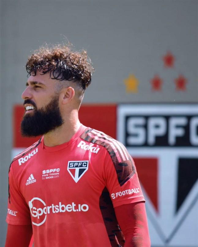 Jandrei treinou normalmente neste sábado — Foto: São Paulo FC