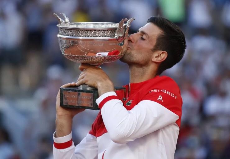 Novak Djokovic - campeão Roland Garros 2021 — Foto: REUTERS/Gonzalo Fuentes