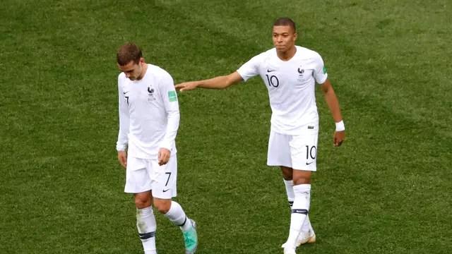 Griezmann não faz uma de suas comemorações mais animadas após marcar o 2x0 contra o Uruguai pela França