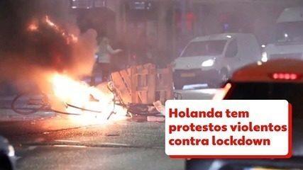 Holanda tem 2ª noite de protestos violentos contra lockdown em meio a alta de Covid