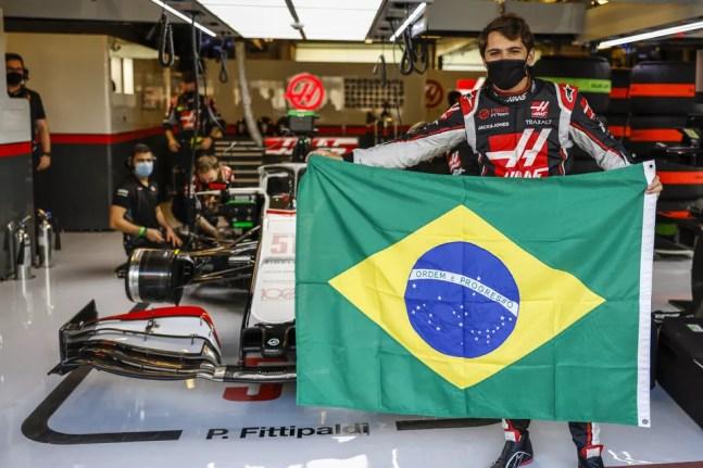 Pietro Fittipaldi foi primeiro representante do Brasil no grid da F1 desde 2017 — Foto: Divulgação/Haas