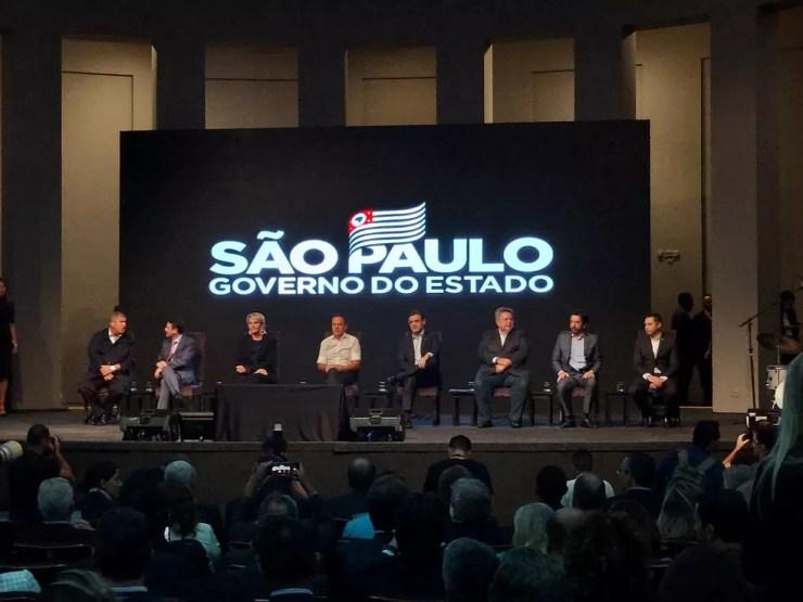 O governador João Doria (PSDB) em evento nesta quinta-feira (31). — Foto: Rodrigo Rodrigues/g1