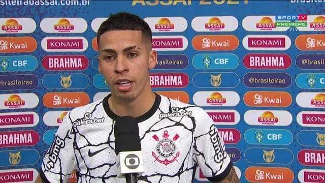 Gabriel Pereira exalta o primeiro gol dele e a vitória do Corinthians contra o Fluminense