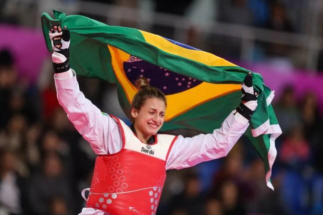 Milena Titoneli foi medalha de ouro no taekwondo no Pan de Lima — Foto: Abelardo Mendes Jr/ rededoesporte.gov.br
