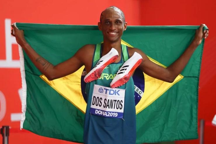 Alison Brendom dos Santos "Pio" 400m com barreira Mundial de Atletismo Doha 2019 — Foto: Wagner do Carmo/CBAt