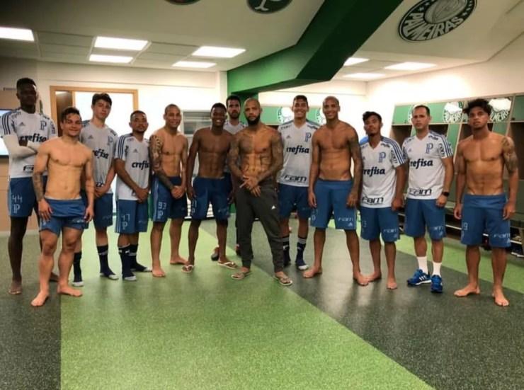 Deyverson e Felipe Melo treinam na Academia de Futebol — Foto: Divulgação