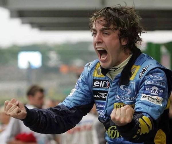 Alonso conquistou seu primeiro título mundial em 2005, no Brasil (Foto: Divulgaçao)