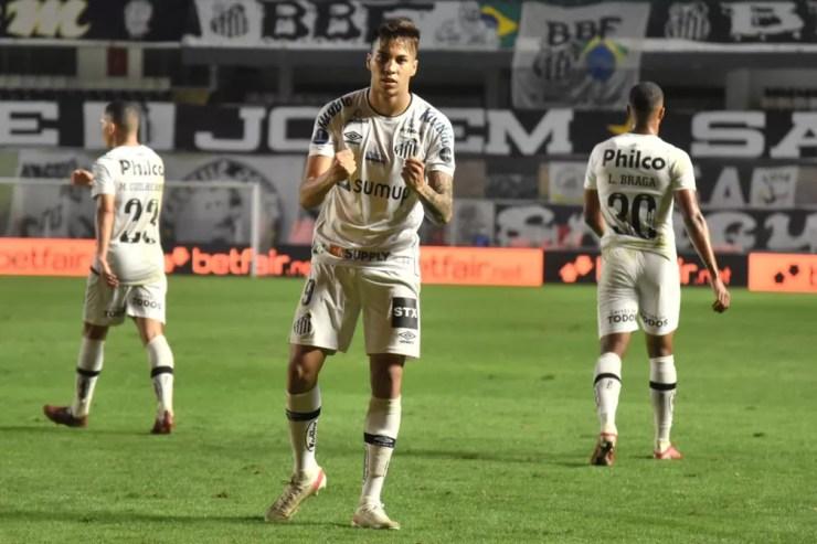 Santos 1 x 0 Independiente: Kaio Jorge — Foto: Ivan Storti/Santos FC