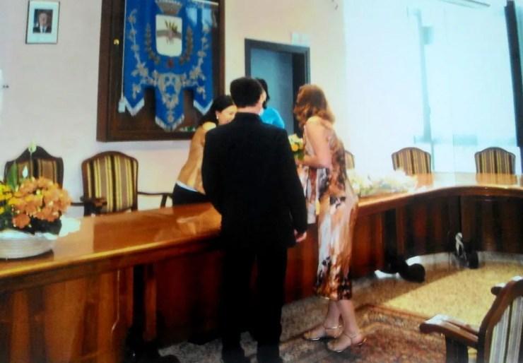 Bianca Magro se casou com o atual marido, Henri, na Itália em 2006 — Foto: Arquivo pessoal