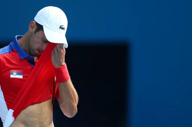 Novak Djokovic terminou em quarto no torneio de simples — Foto: Edgar Su/Reuters