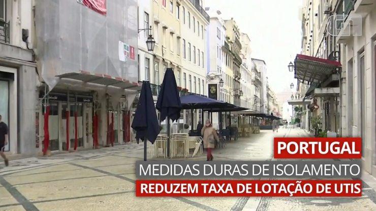 VÍDEO: Em Portugal, medidas duras de isolamento reduzem taxa de lotação de UTIs
