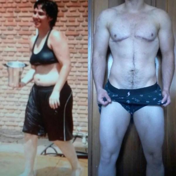 Paulo antes e depois da transição de gênero (Foto: Reprodução/Instagram)