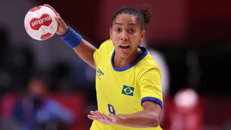 Ana Paula foi destaque na vitória do Brasil contra a Hungria — Foto: Reuters