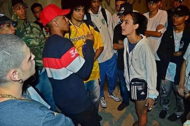 MC Jessikinha durante as batalhas de Hip Hop na Grande São Paulo — Foto: Reprodução/Instagram