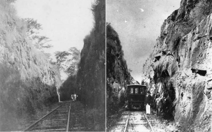 Estrada de ferro construída no início do século 20 na região de Monte Alto, SP — Foto: Usina Nardini/Arquivo