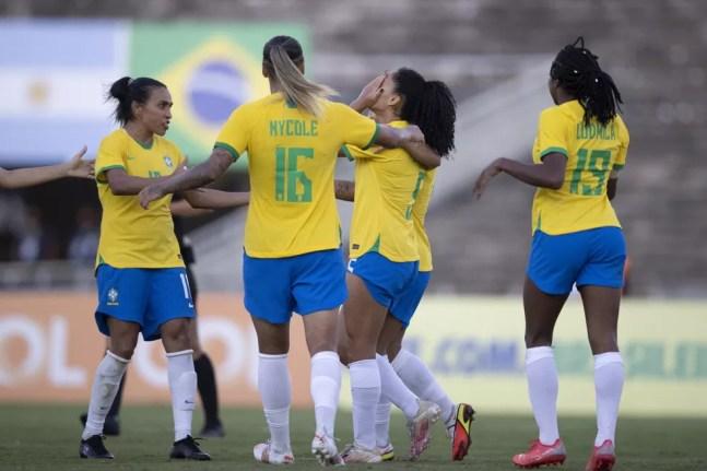 Brasil se despede da Paraíba após duas vitórias em dois amistosos contra a Argentina — Foto: Lucas Figueiredo / CBF