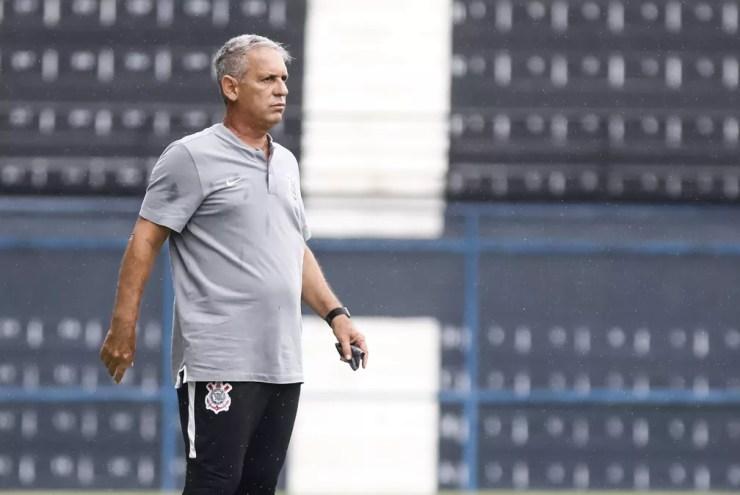 Edson Leivinha, técnico do sub-23 do Corinthians — Foto: Rodrigo Gazzanel/Ag. Corinthians