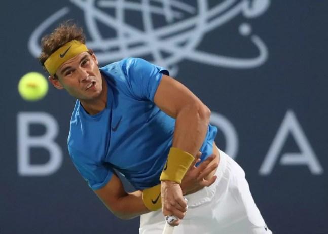 Rafael Nadal no Mubadala Tennis Championship, em Abu Dhabi — Foto: REUTERS/Suhaib Salem
