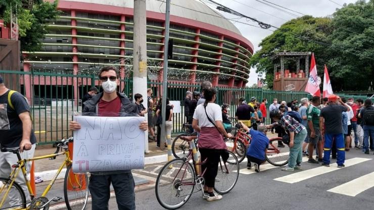 Grupo protesta contra projeto de Doria que prevê conceder Complexo do Ibirapuera à iniciativa privada