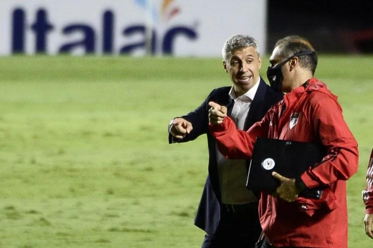 Hernán Crespo em jogo do São Paulo — Foto: Marcos Ribolli