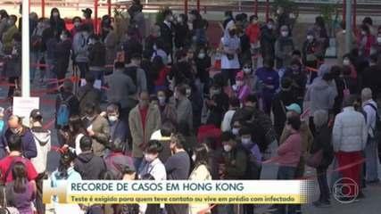 Casos de Covid aumentaram 10 vezes no mês de fevereiro, em Hong Kong