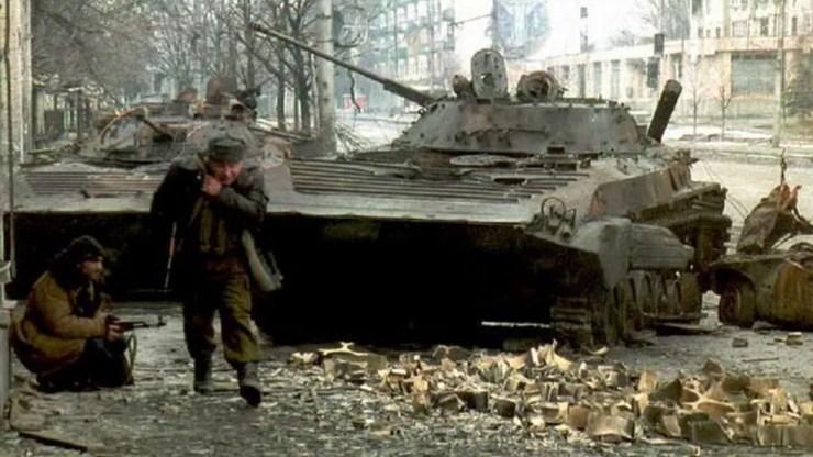 Chechênia, 1994 — Foto: Getty Images via BBC
