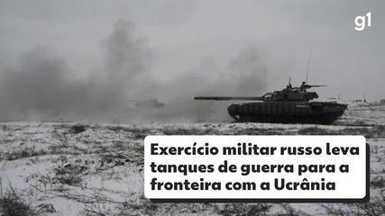Exercício militar russo leva tanques de guerra para a fronteira com a Ucrânia