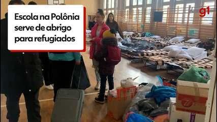 Escola na Polônia serve de abrigo para refugiados da Ucrânia
