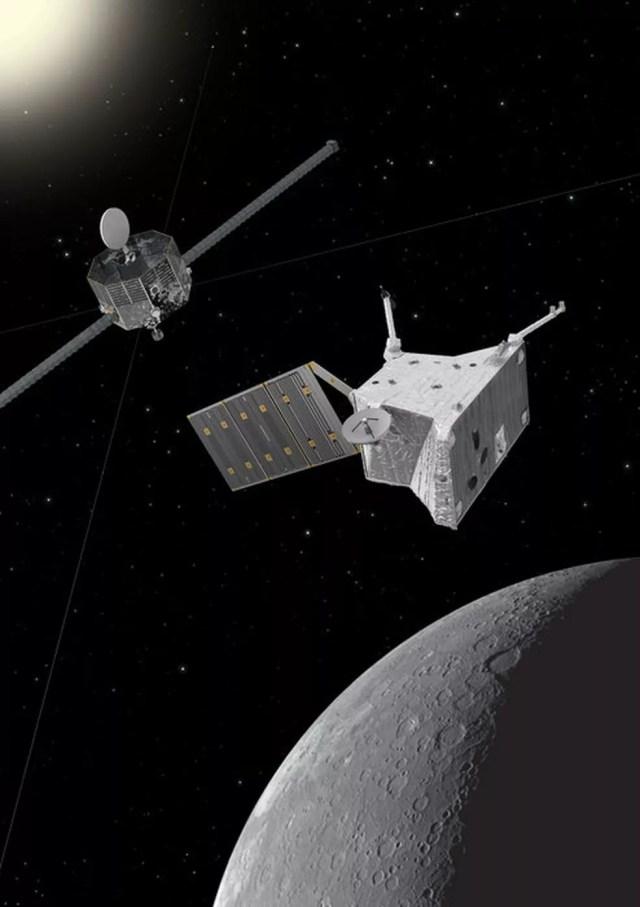 Sonda BepiColombo em Mercúrio — Foto: ESA